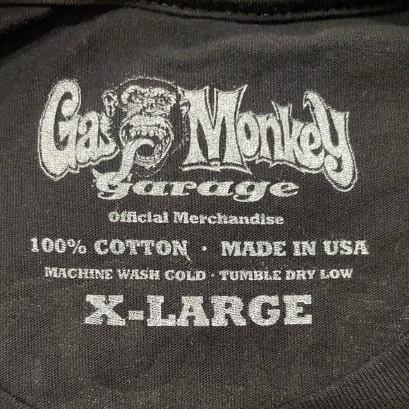 NWOT GAS MONKEY GARAGE T-SHIRT. BOUGHT AT THEIR STORE IN DALLAS, TEXAS. - Picture 5 of 5